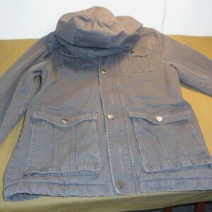 YOUTH szLARGE 14/16 URBAN REPUBLIC GRAY DENIM COLD WEATHER JACKET w/HOOD LD 6891